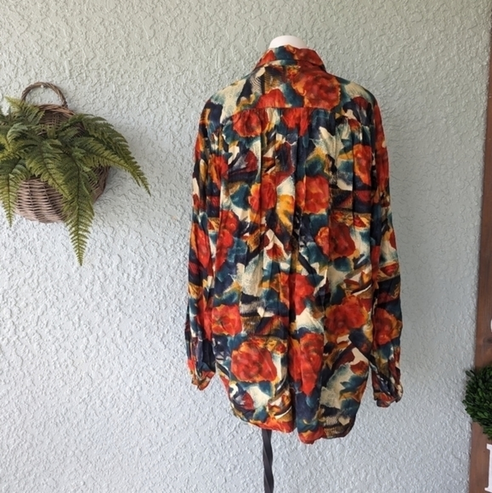 Styled in Italy cafe button down shirt size 1‎ - Picture 4 of 6